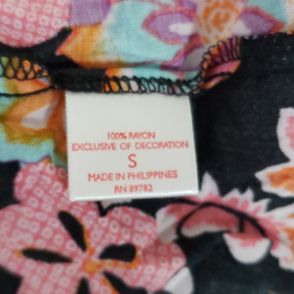 NATORI Floral Decoserie Happi Coat Robe sz S NEW - Picture 8 of 13